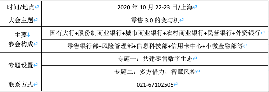 第四届零售银行暨风控大会即将于10月22-23日在沪召开(图3)